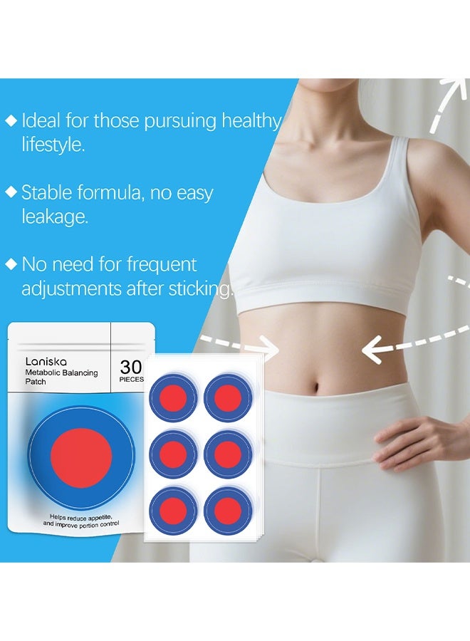 LANISKA Metabolic Balancing Patch, Natural Ingredients Patchs For Body, Works All Over The Body Around The Clock, Gentle & Effective, Weight Loss For Women, Slimming Fast Fat Burner, Belly Away Plasters, Tightening Weight Loss Patch, 30 Counts (Pack Of 1) - Image 2